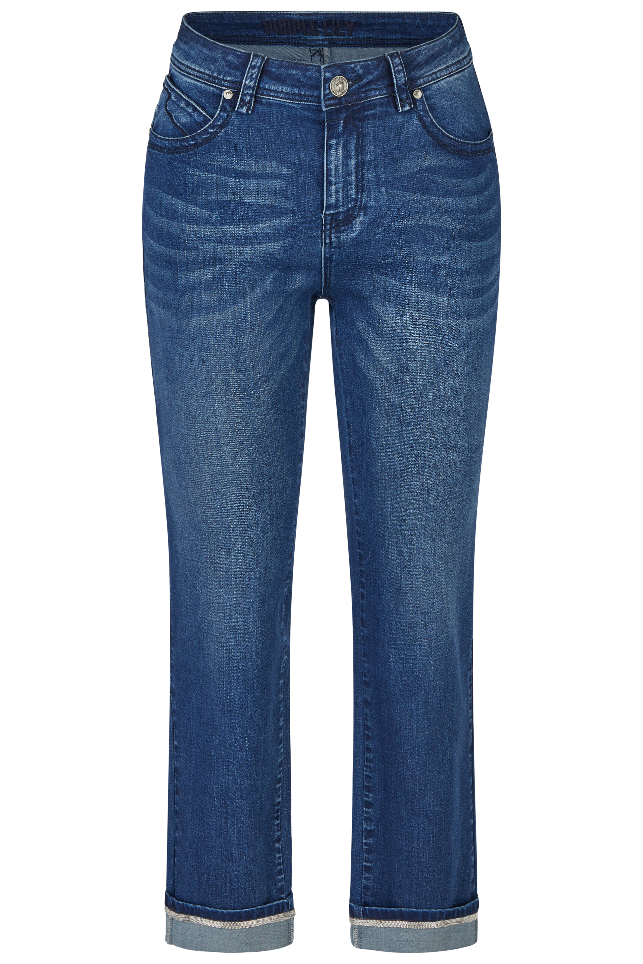 57Lily, Slim-Fit-Jeans, 5-Pocket-Style, Saum mit Turn-Up