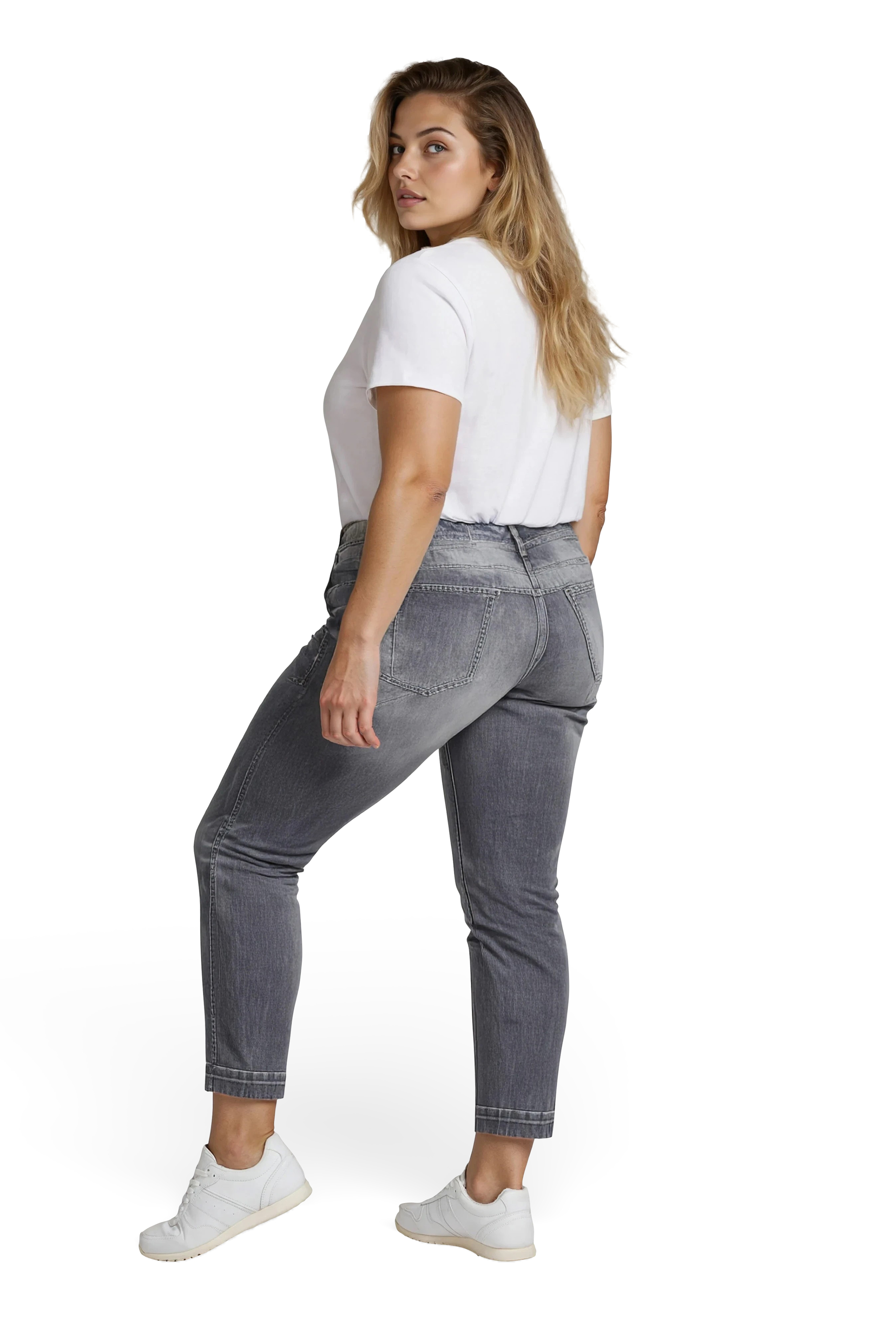 57Ivy, Mom-Fit-Jeans, 5-Pocket-Style, verkürzte Form