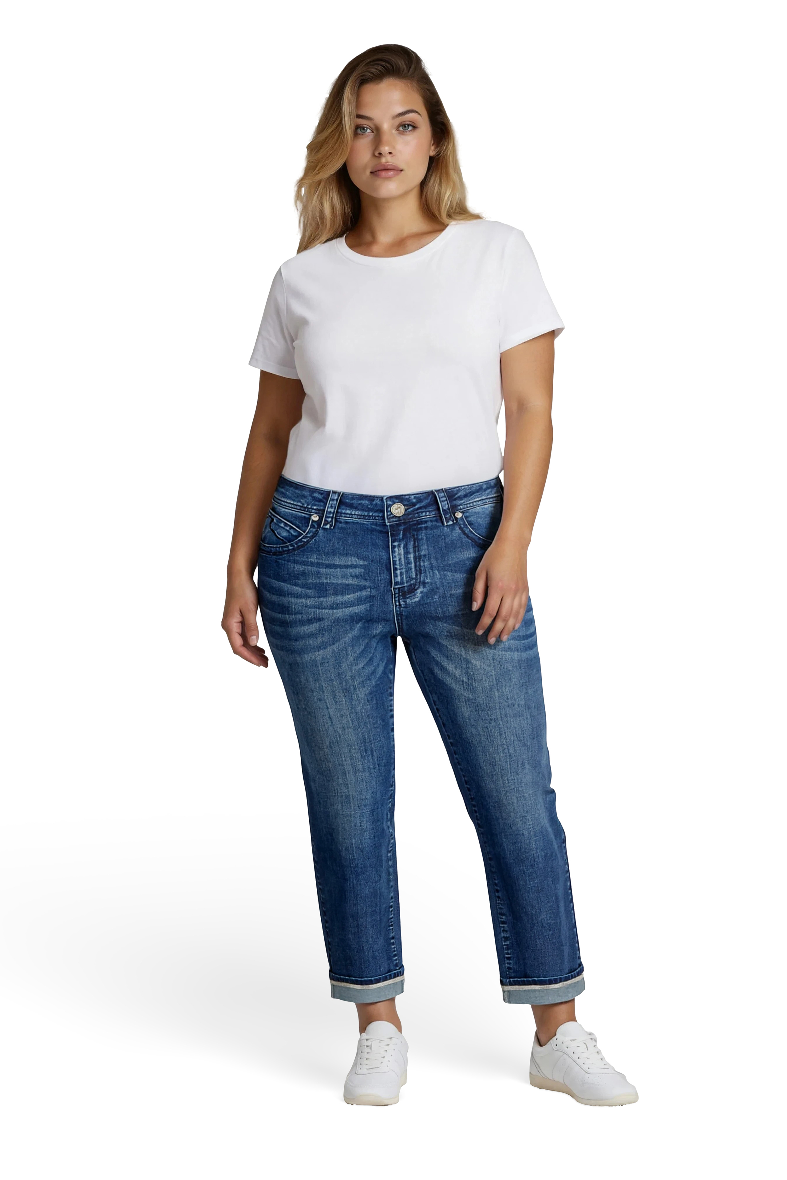 57Lily, Slim-Fit-Jeans, 5-Pocket-Style, Saum mit Turn-Up